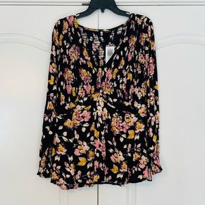 Torrid Floral Long Sleeve Blouse